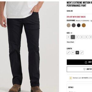 Men's Extreme Motion Regular Straight Performance Pant alternative view 1 Men's